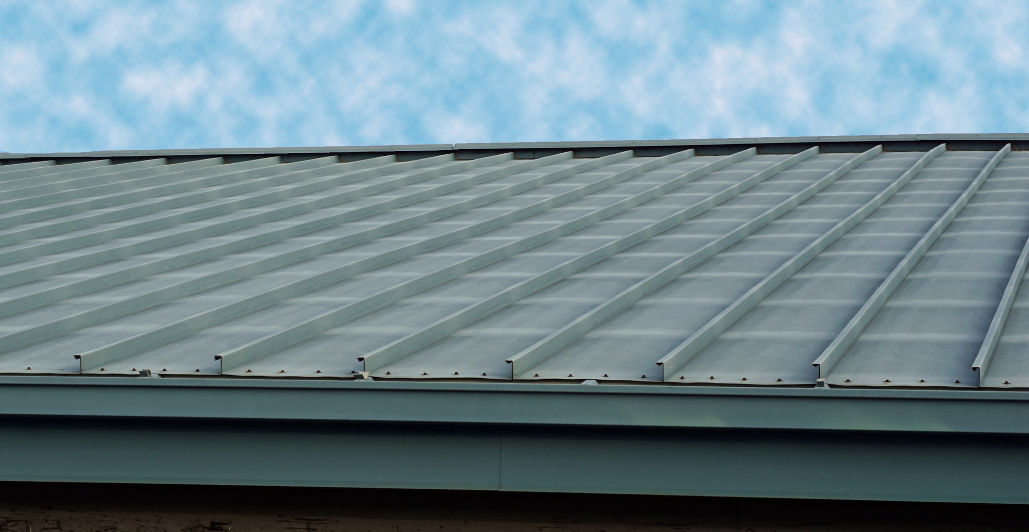 Blue metal roof